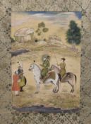 Indian School (early 19th century) Shah Jahan and Prince Dara Shikoh on horseback speaking to his