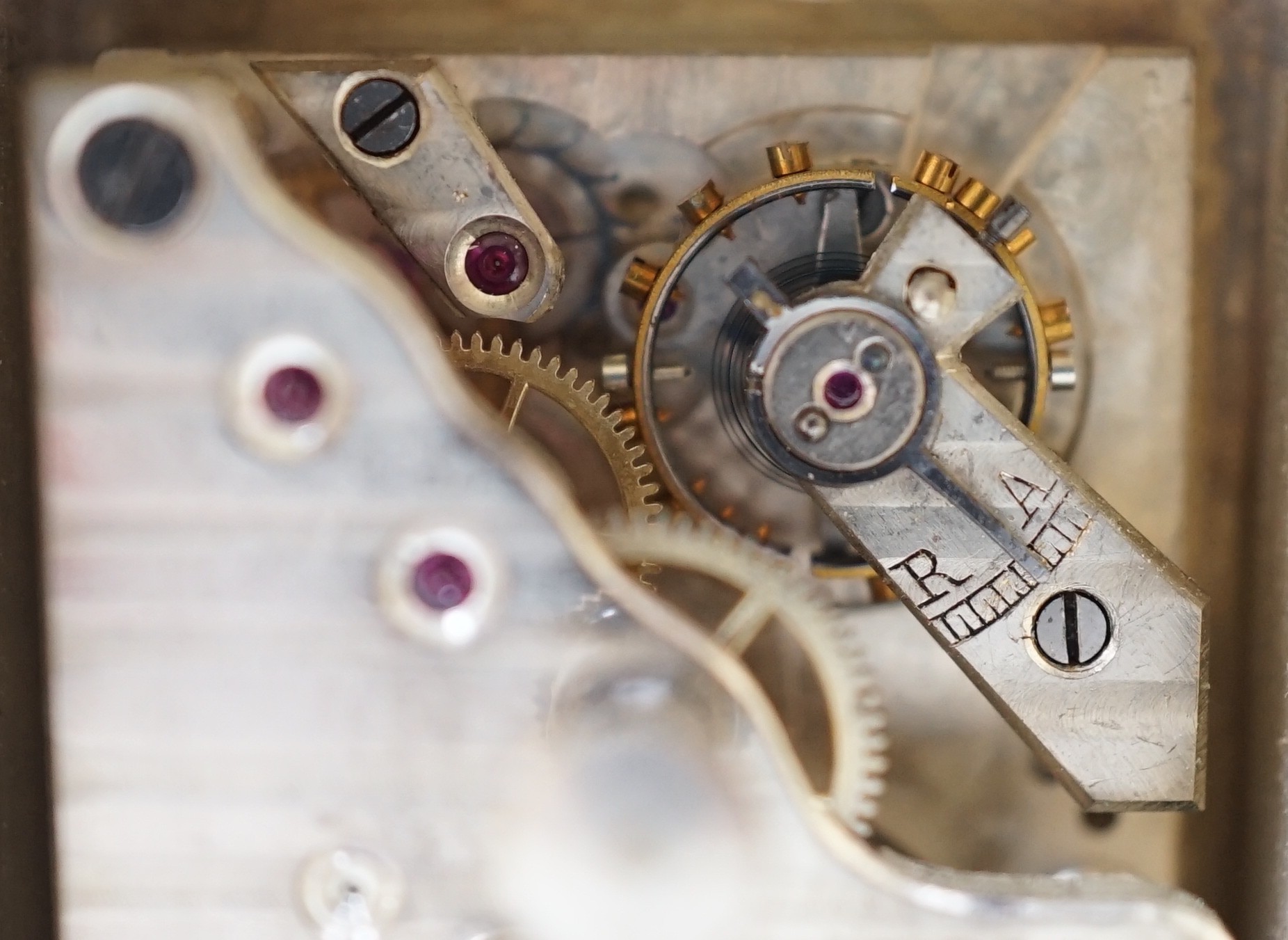 A George V Swiss blue enamel and silver cased miniature carriage timepiece, import marks for - Image 11 of 12