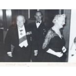 A signed photograph of Sir Winston Churchill and his wife Clementine taken 20th April 1956 at The St
