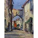 § § Kenneth Webb, RWA, FRSA, RUA, (b. 1927) Spanish street sceneoil on boardsigned and dated '5949 x