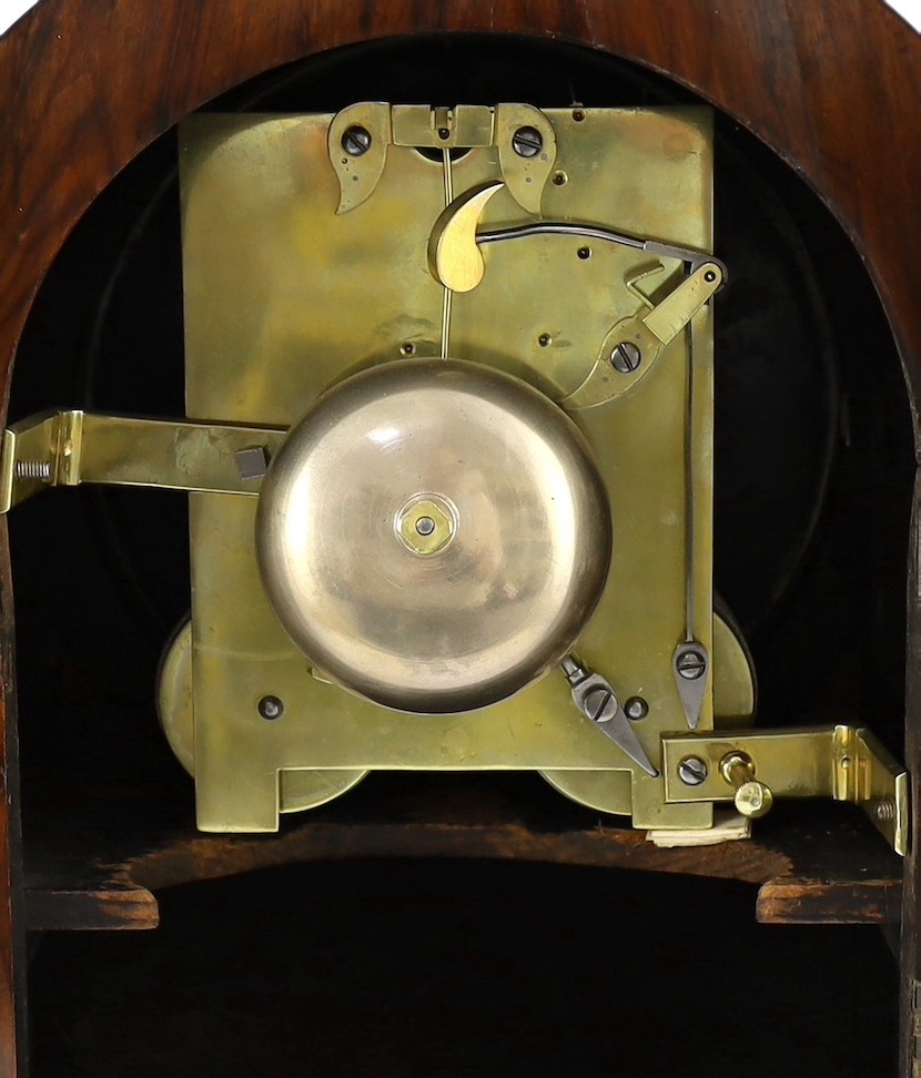 Davies & Napper. A Regency cut brass inlaid rosewood bracket clock, of arched architectural form, - Image 4 of 4