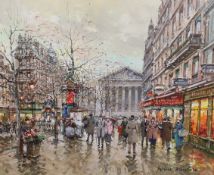 § Antoine Blanchard (French, 1910-1988), 'Rue Tronchet', oil on canvas, signed, 46 x 55cm