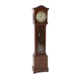 James Edwards of London. An early Victorian flame mahogany cased regulator, with silvered dial,