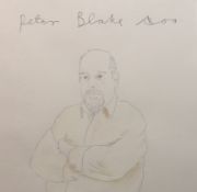 § § Adam Birtwistle (British, 1959-) Portrait of Peter Blakepencil and gouache75 x 75cm***