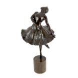 Serafin Nikolaevich Sud'binin ( Russian, 1867-1944). A bronze figure of the ballerina Tamara