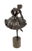 Serafin Nikolaevich Sud'binin ( Russian, 1867-1944). A bronze figure of the ballerina Tamara
