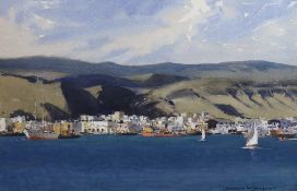 § § Norman Wilkinson CBE (British, 1878-1971) 'Las Palmas and the Canary Islands'watercoloursigned33