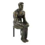 Fredda Brilliant (Polish, 1903-1999). A cast bronze figure of Anton Chekhov (Russian, 1860-1904),