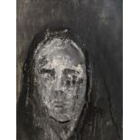 James Lawrence Isherwood (British, 1917- 1989) 'Shawled gray woman'oil on panelsigned and titled