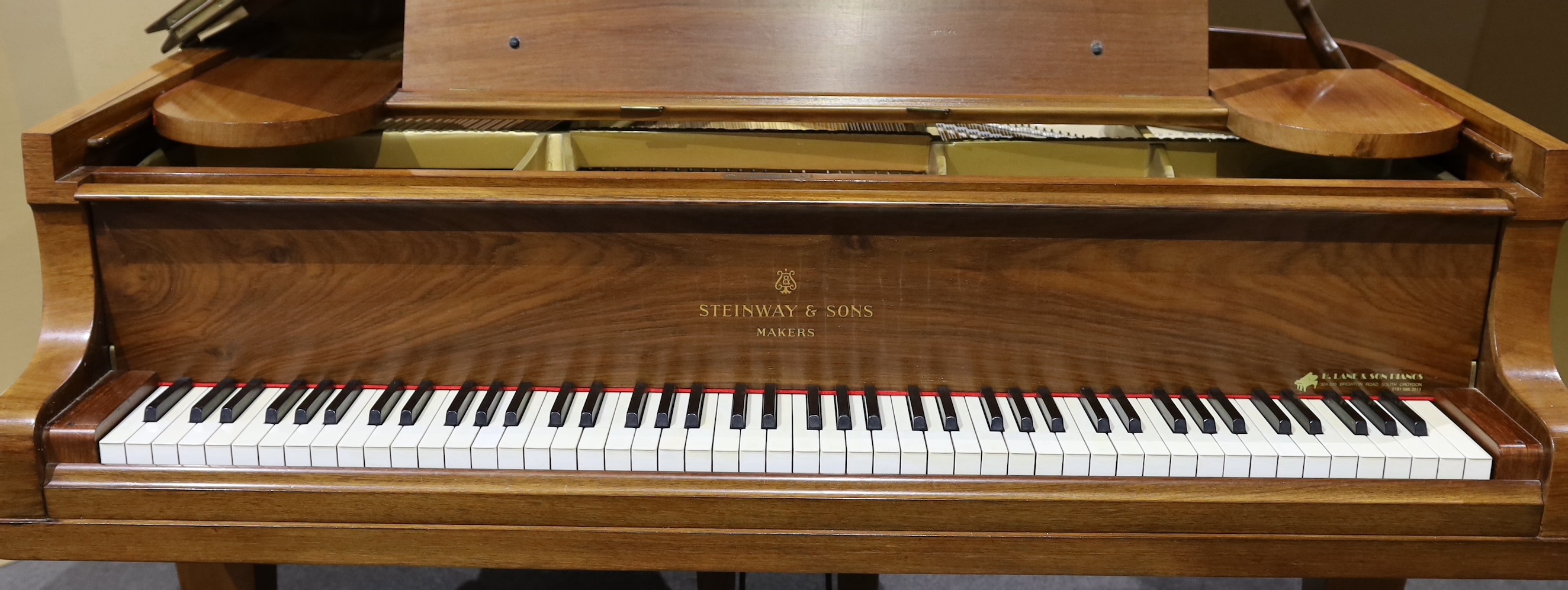 A Steinway & Sons of New York Patent Grand Construction mahogany cased piano, no.157302, standing - Image 2 of 8