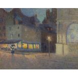 Charles Maurech Street scene at nightoil on boardsigned, with presentation inscription37 x 45cm***