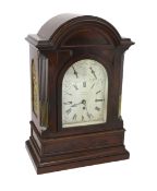 Boxell, Brighton, a Victorian mahogany chiming bracket clock, in arched architectural case with