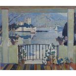§ § James Beattie Michie (1891-1960) Mediterranean viewed from a balconyoil on boardsigned51 x
