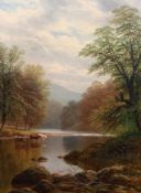 William Mellor (British, 1851-1931) River Wharf near Bolton Woods, Yorkshireoil on canvassigned60
