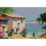§ § Cecil Rochfort D'Oyly-John (British, 1906-1993) 'Near the Flower Market, Cannes, S of France'oil