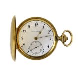 An early 20th century 18k gold Vacheron & Constantin keyless hunter dress pocket watch, the textured