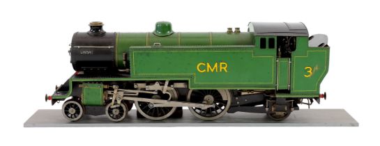 A scratch built live steam model of a C.M.R 2-4-4 tank engine ‘Linda’, with original painted finish,