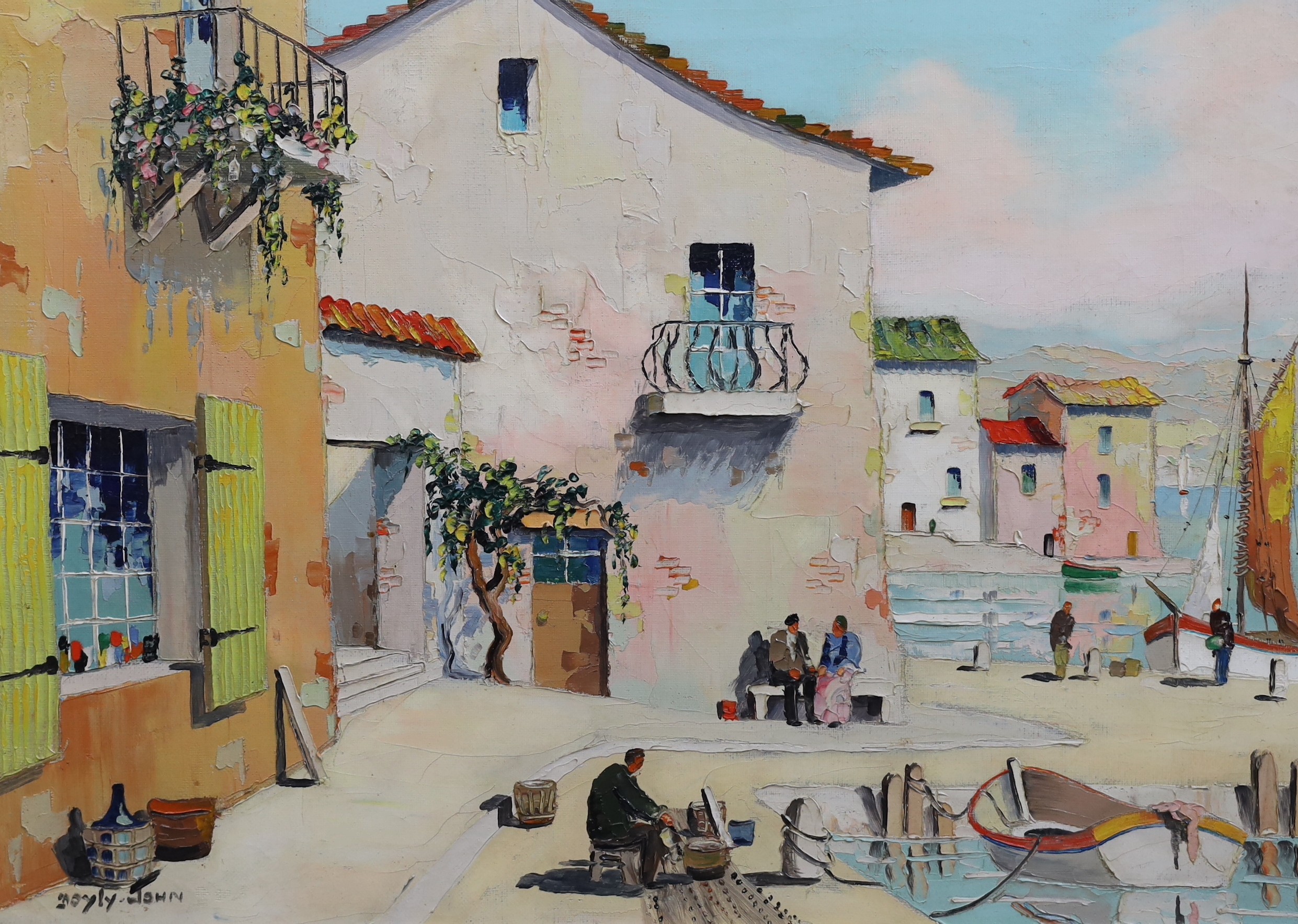 § § Cecil Rochfort D'Oyly-John (British, 1906-1993) 'Villefranche'oil on canvassigned and
