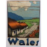 Pieter Irwin Brown (Dutch/Irish, 1903-1988) 'Wales'lithographsigned in the plate and dated 193263