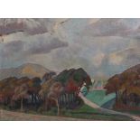 Roger Fry N.E.A.C. (British, 1866-1934) 'The Downs near Guildford'oil on wooden panelsigned40 x