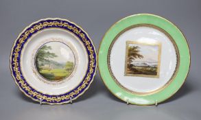 Two Derby dessert plates, late 18th century, attributed to Zachariah Boreman and ‘Jockey’ Hill,