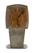 Archibald Knox for Liberty & Co., a rare ‘Tudric’ pewter and patinated copper clock, c.1902-05,