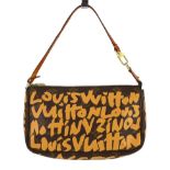 A vintage 2001 Louis Vuitton x Stephen Sprouse Monogram Graffiti Pochette, Summer 2001 Louis Vuitton