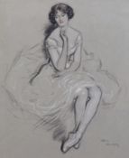 Lewis Baumer (British, 1870-1963) Portrait of the ballet dancer, Elizabeth Caterina Geltzer,