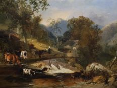 James Baker Pyne (1800-1870) and Thomas Sidney Cooper CVO RA (1803-1902) 'Tullina Mill at