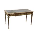Francois Linke. A Louis XVI style gilt bronze mounted mahogany bureau plat, Linke Index number: