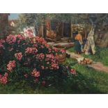Eduard Ameseder (Austrian, 1856-1938) 'Steirischer Bauernhof c.1913'oil on canvassigned44 x 58cm***
