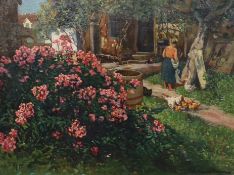Eduard Ameseder (Austrian, 1856-1938) 'Steirischer Bauernhof c.1913'oil on canvassigned44 x 58cm***