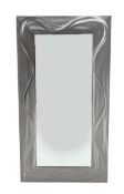 A Philippe Starck brushed steel Caadre wall mirror, width 80cm height 150cm***CONDITION REPORT***