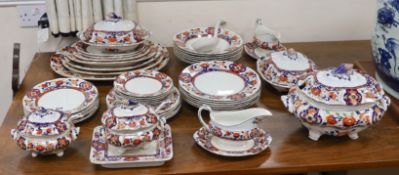 An Imari dinner service