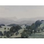 William Dring (1904-1990), watercolour, Open landscape, signed and dated '61, 33 x 45cm