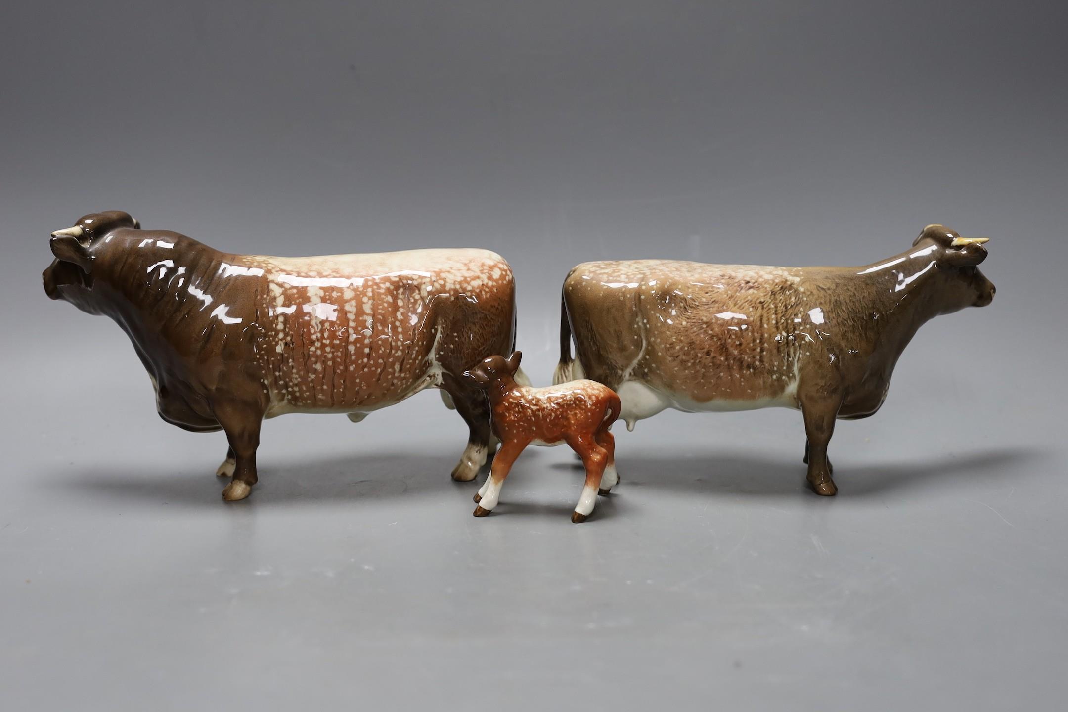 A Beswick Lord Oxford model of a bull, cow and calf - Image 2 of 3