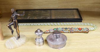 A miscellaneous selection of items, to include a Mappin and Webb Peugeot grinder, an Egyptian-