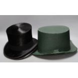 A top hat by Wodrow of London, together with an opera hat