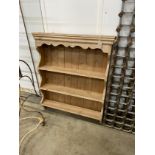 A Victorian style pine plate rack, width 82cm, height 101cm