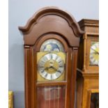 A modern mahogany cased moonphase longcase clock, height 206cm