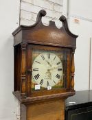 An early 19th century mahogany thirty hour longcase clock, the painted dial marked R. Grant, East