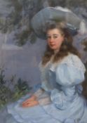 J.H. Bealley, oil on canvas, Portrait of Margherita Jonas at 16, daughter of Sir Joseph Jonas,