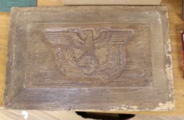 A 1930’s Third Reich carved oak fielded panel, 50cm wide