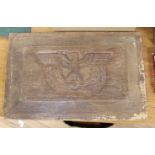 A 1930’s Third Reich carved oak fielded panel, 50cm wide