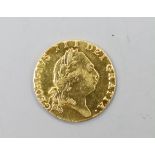A George III gold half spade guinea 1798, F
