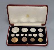 A cased George VI ‘coronation’ specimen coin set 1937, Crown to Maundy 1d, proof like (15),
