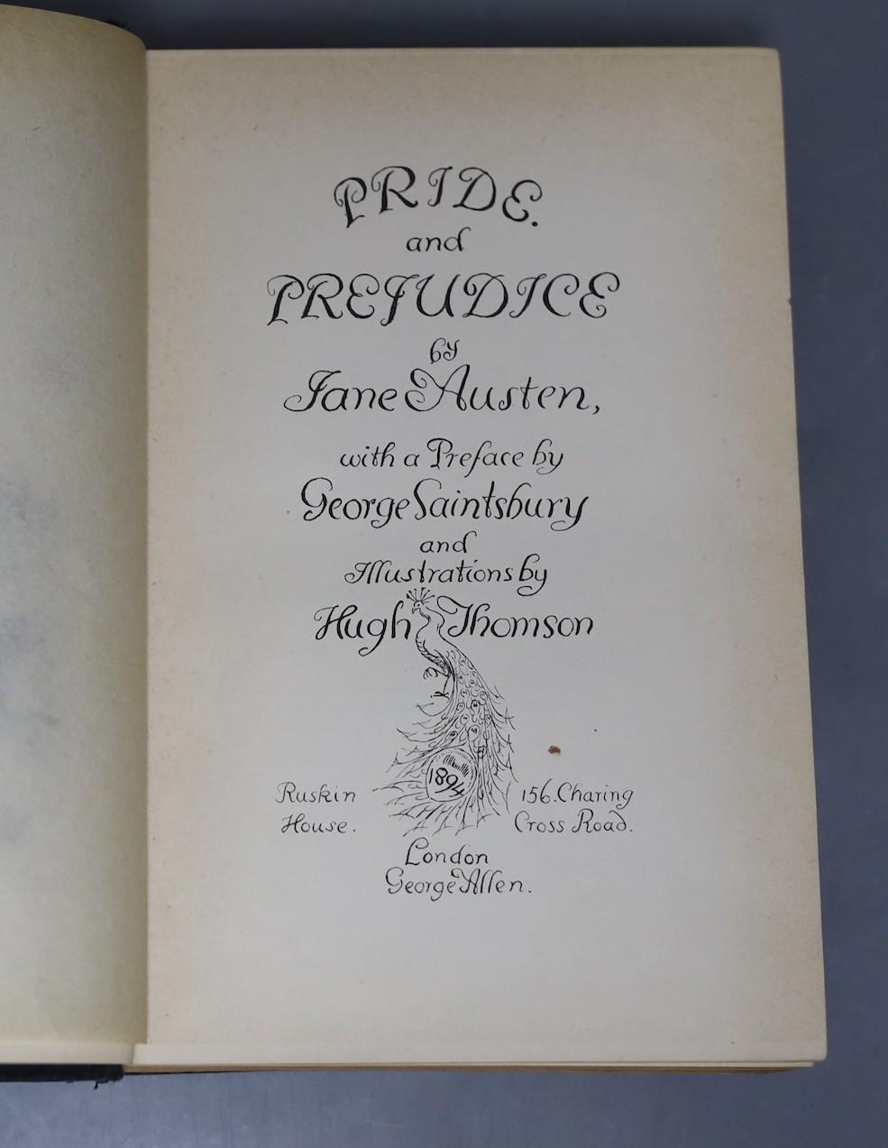 ° ° Austen, Jane - Pride and Prejudice, ‘’Peacock’’ edition, illustrated by Hugh Thomson, 8vo, - Image 2 of 3