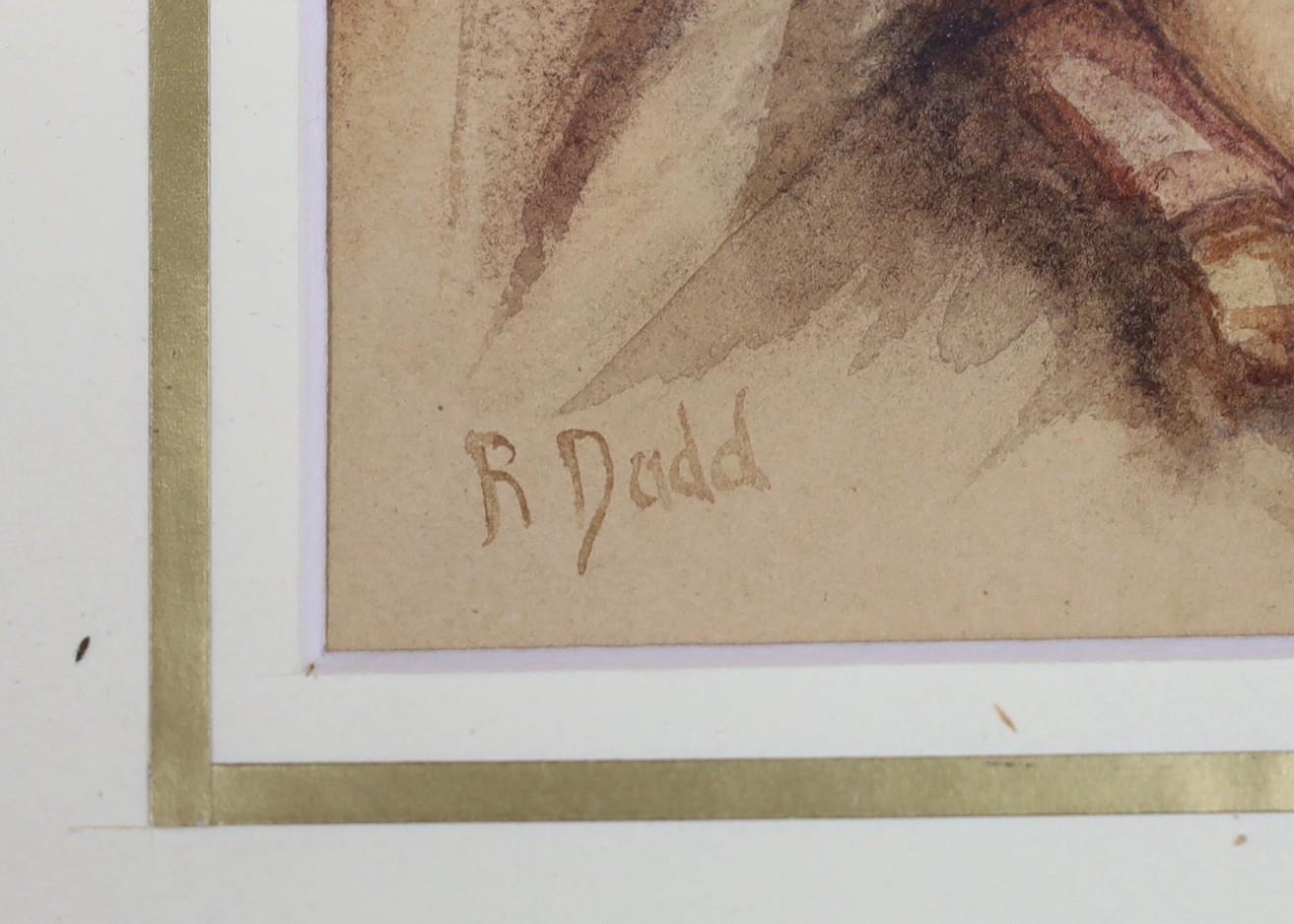 Richard Dadd (1817-1887), watercolour, Portrait of a young lady, signed, 19 x 14.5cm - Image 3 of 3