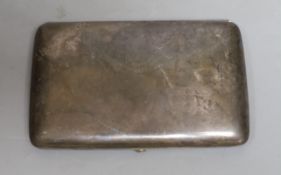 A late Victorian silver cigarette case with 1899 inscription, Mappin & Webb, Sheffield, 1898, 13.