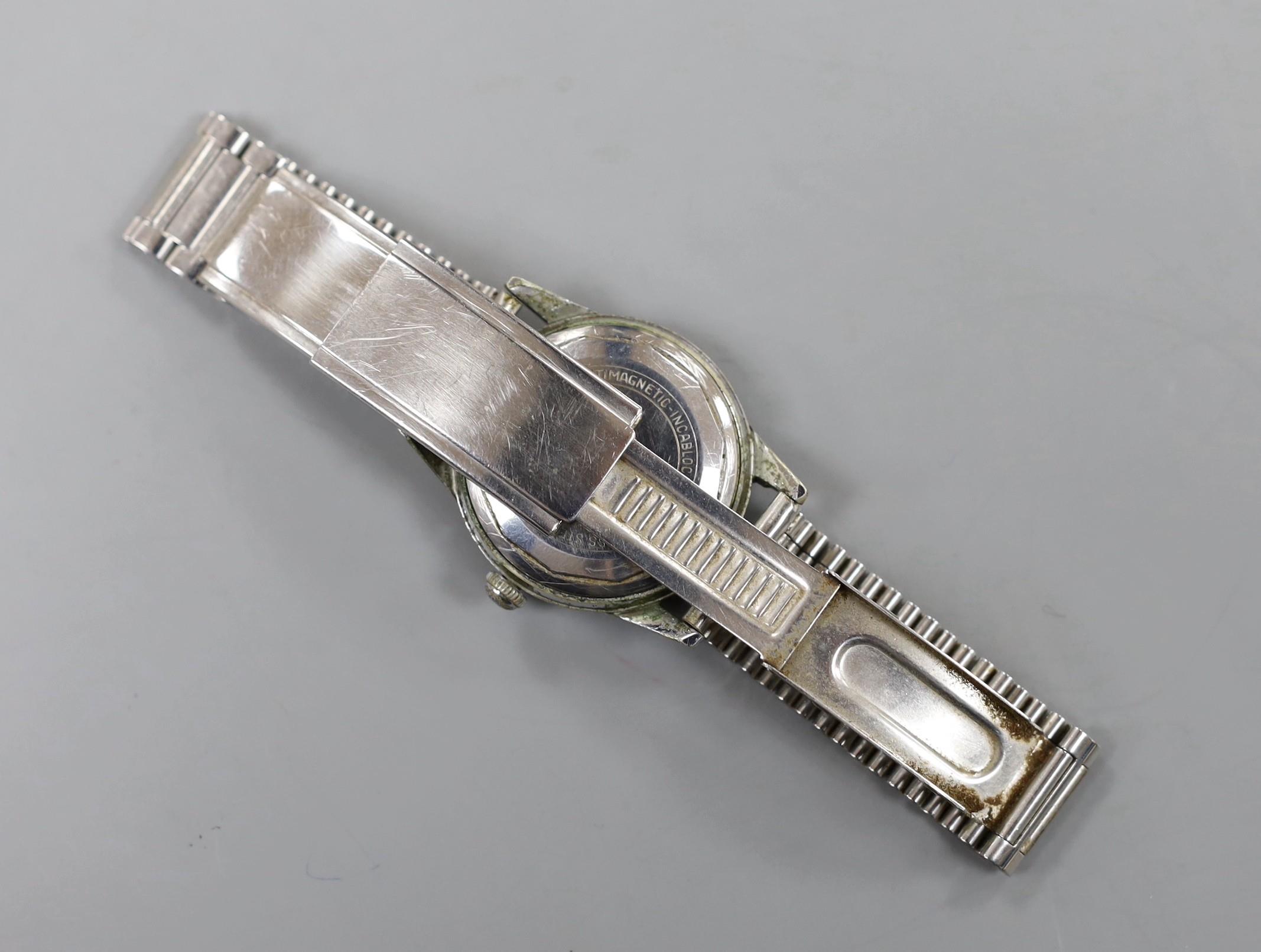 A gentleman's stainless steel Kendall and Dent Automatic Incabloc wrist watch, on associated steel - Image 3 of 3